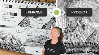 How To Render Mountains In Pen And Ink