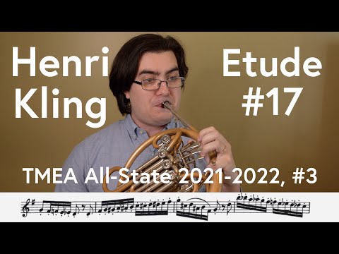 (TMEA All-State 2021-2022 #3) Henri Kling, Etude #17 from "40 Characteristic Etudes"