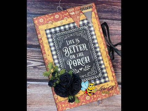 Graphic 45 Farmhouse Tri-Fold + 12x12 Scrapbook page