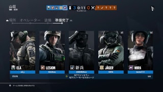 ［R6S］　フルパーティーでランク！　ダイヤ帯