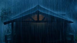 (No Ads) Powerful Thunderstorm Sounds on Tin Roof ⛈️ Instant Deep Sleep & Relaxation