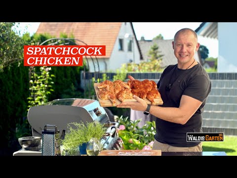 Crispy Spatchcock Chicken – Juicy chicken from the gas grill!