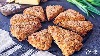 Oatmeal Savory Scones - Easy and Quick Recipe for Breakfast or Brunch
