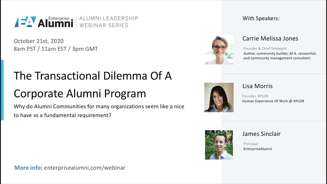 The Transactional Dilemma Of A Corporate Alumni Program | Enterprise Alumni