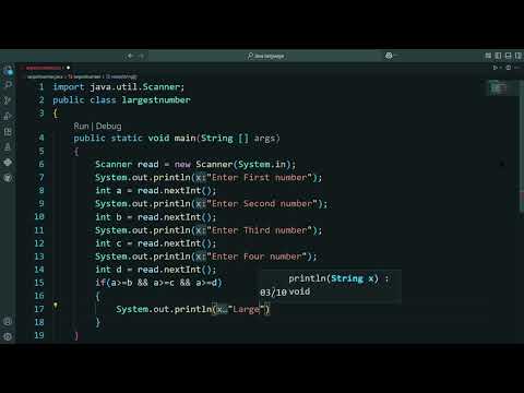 Java Programming Find Greater Number Using If Else
