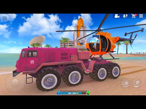 Open World Off-the Road Army Helicopters and 8x8 Monster Truck Driving Simulator - Android Gameplay.