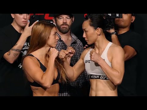 Mackenzie Dern vs. Xiaonan Yan - Weigh-in Face-Off - (UFC Fight Night: Dern vs. Yan) - /r/WMMA