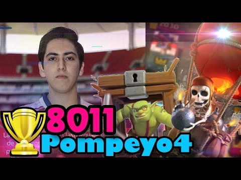 POMPEYO4 8011 Balloon Cycle Gameplays Ladder Pushing - Clash Royale