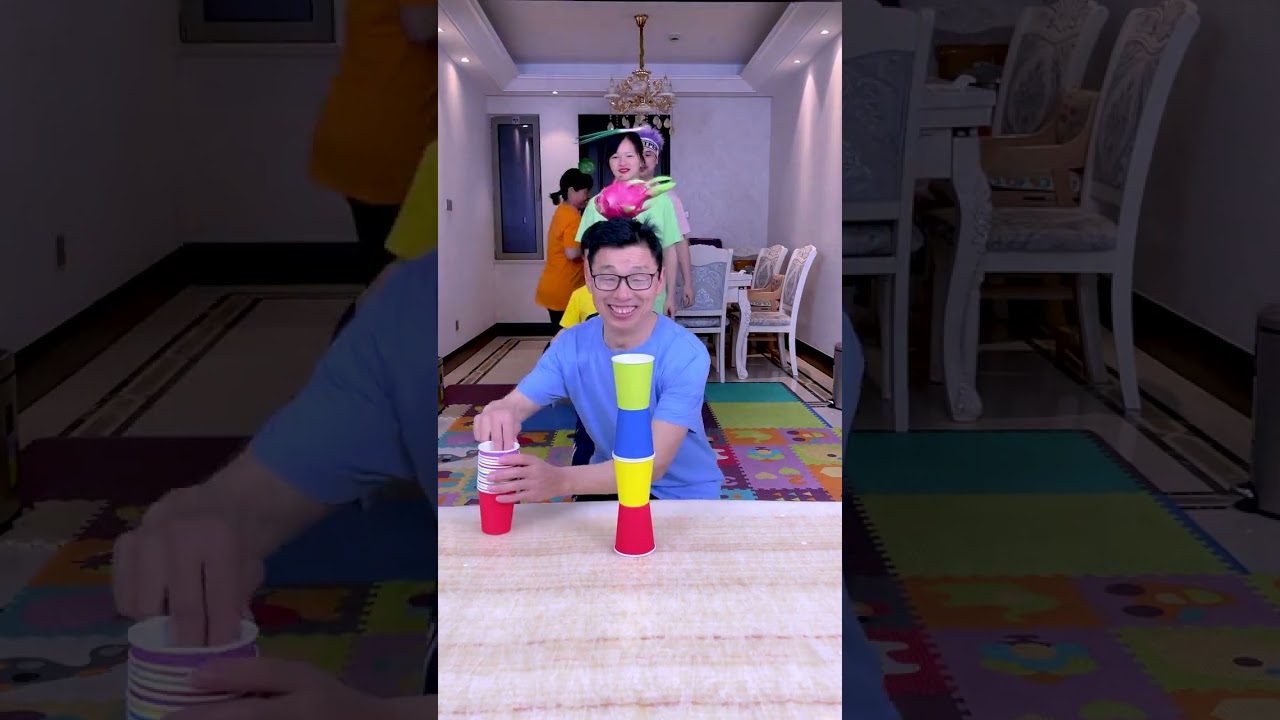 Cup Stacking Challenge for Laughs | Funny Party Game