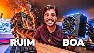 Melhores Fontes Custo Benefício pra PC em 2026 (testadas e aprovadas) !!!