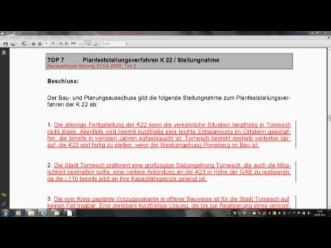 Tornesch, K22, Beschlüsse 09/2011.mpg