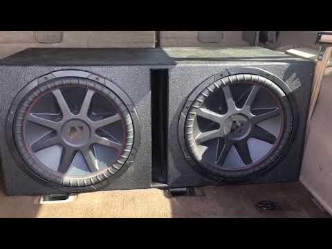Two 15 inch kicker subwoofers 3000 watt brutus amp basss not boosted