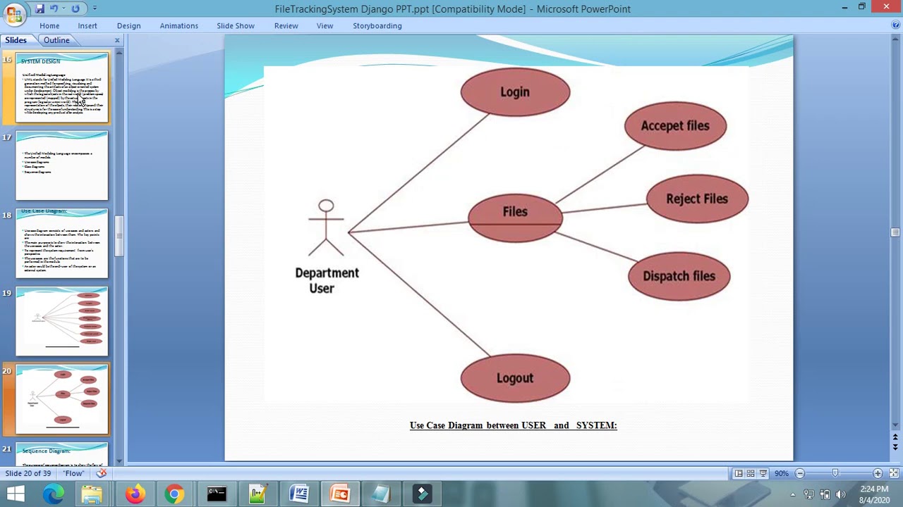 PPT -  File Tracking System Project PPT   || Python Django