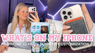 WHAT'S ON MY iPHONE 2023 | iPhone 13 Pro Gold | Aesthetic Summer Customization