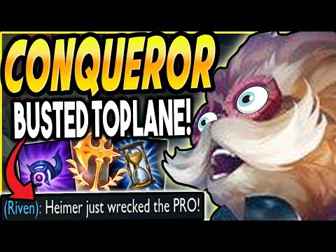 Conqueror Heimerdinger is a GODLIKE TOPLANE! Showing Pro Players who's BOSS! - League of Legends
