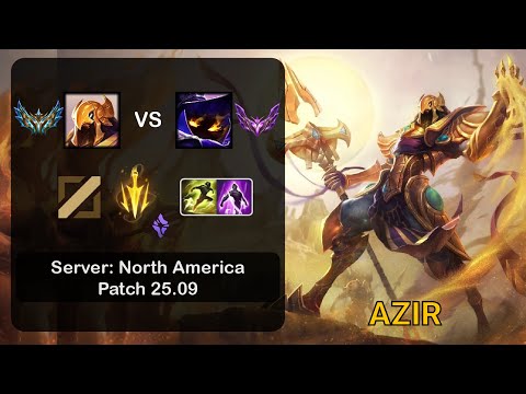 Azir Mid vs Veigar - NA Challenger - Patch 25.09
