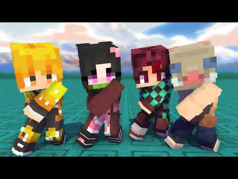 MONSTER SCHOOL :SKIRRI DEMON SLAYER super cute nezuko,zenitsu,tanjiro,inosuke - MINECRAFT ANIMATION