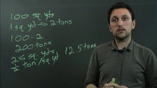 How to Convert Square Yards of Rock to Tons : Triangles & Conversions in Math