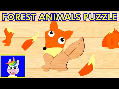 FOREST ANIMALS PUZZLE GAME for Toddlers & Kids - YouTube