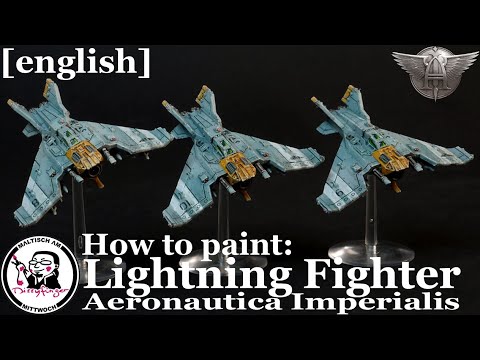 [english] How to paint Imperial Navy Lightning Fighter Aeronautica Imperialis
