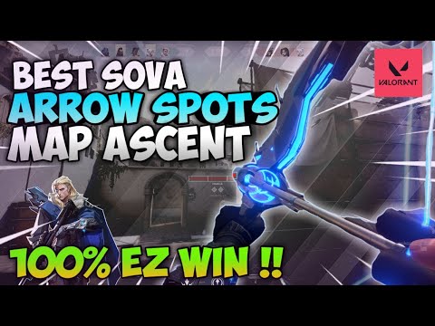 NEW !!.. SOVA ARROW SPOTS MAP ASCENT - Valorant Tips & Tricks