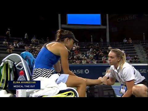 Elina Avanesyan injured 🚨🏥 🚑 then hits the most insane winner to break Jelena Ostapenko #usopen
