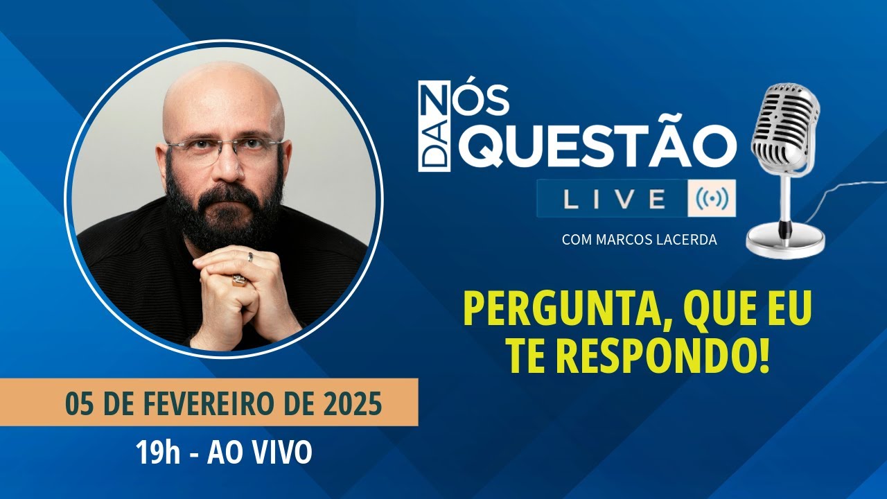 LIVE HOJE COMIGO - PERGUNTA QUE EU TE RESPONDO - 05/02/2025 | Marcos Lacerda, psicólogo