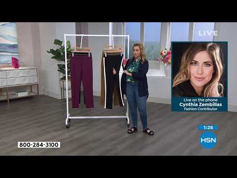 Motto Ponte Knit PullOn Ankle Pant  Print/Solid