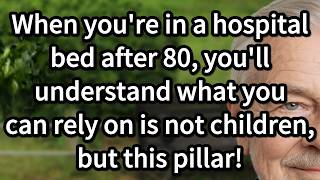 When you’re in a hospital bed after 80, you'll understand what you can rely on is not children!