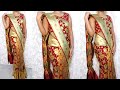 BRIDAL HEAVY ZARI WORK BANARASI SAREE DRAPING TUTORIAL BEGINNERS SAREE DRAPING TUTORIAL NO