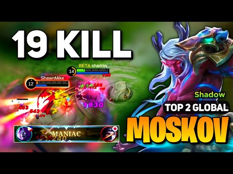 MANIAC! Moskov Best Build 2023 [ Moskov Gameplay Top Global ] By Shadow - Mobile Legends