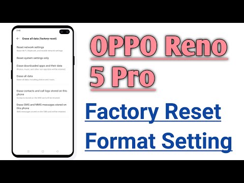 OPPO Reno 5 Pro Factory Reset Setting Format Setting