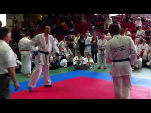 Roy Jordan WKA Hessenmeisterschaft 05.05.12 Karate Kumite -85kg. Finale