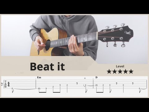 【TAB】Beat it - Michael Jackson - FingerStyle Guitar ソロギター【タブ】