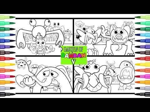 Garten of Banban Chapter 4 New Coloring Pages / Color All New Monsters / Cartoon - Elektronomia[NCS]