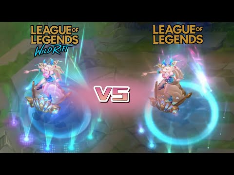Ocean Song Seraphine (WILD RIFT) VS Ocean Song Seraphine (LOL PC) skin comparison🌊