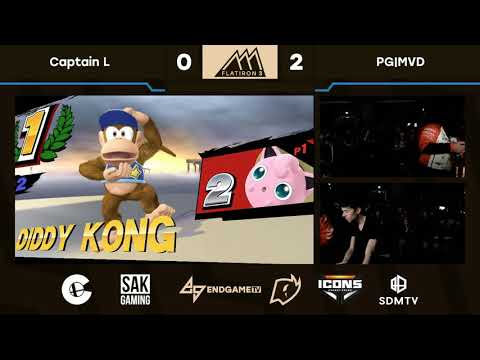 Flatiron 3 Losers Finals - PG|MVD (Diddy Kong) vs Captain L (Jigglypuff/Pikachu)