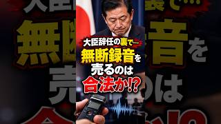 【老後と政治】大臣辞任の裏で…無断録音をマスコミに売るのは合法?簗和生氏の問題を解説 #shorts