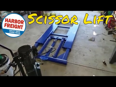 Harbor Freight 6000 Lb  Capacity Scissor Lift Review, Central Hydraulics, is it worth it? REMASTERED