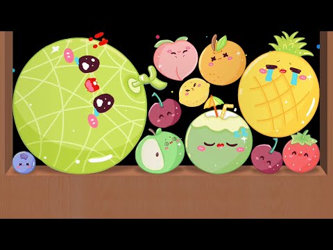 FALLING FRUITS: KAWAII MERGE Gameplay - How Big Can Our Watermelon Get?! 🍉 Drop & Merge Fun!