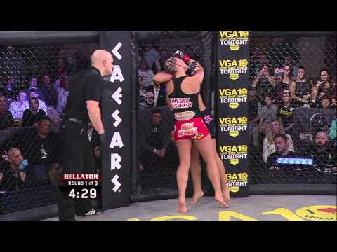 Bellator MMA Moment: Jessica Eye's Standing Arm Triangle Choke