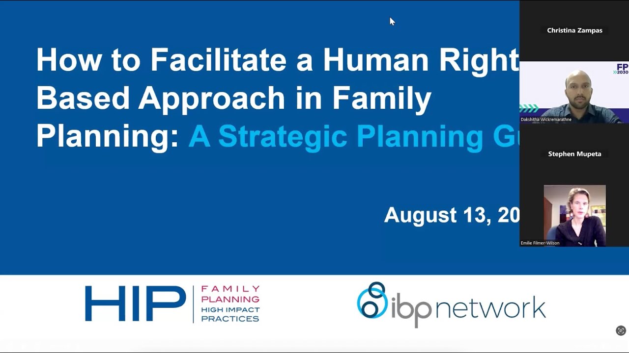 Facilitating a Human Rights Based Approach in Family Planning