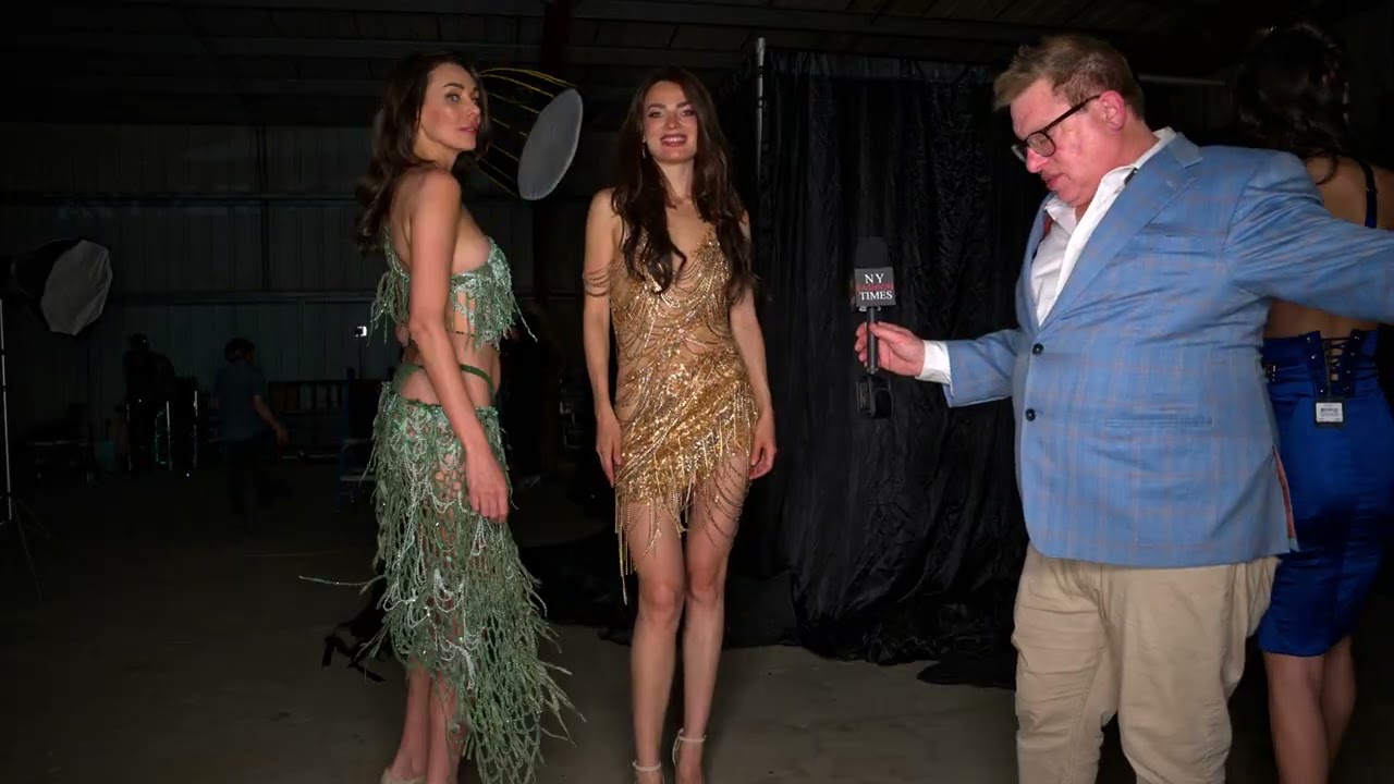 Models Elena and Irina interviewed backstage at Super Model Mgmt Coachella Fashion Event
