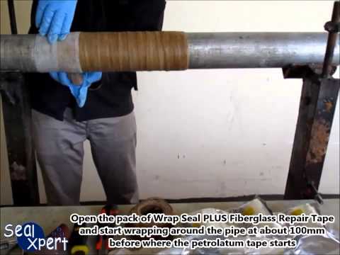 Corrosion Protection & Outer Wrap Reinforcement using Petrolatum Tape and Fiberglass Tape