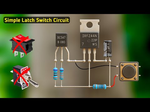 How to make Latch switch circuit | Single push button ON OFF switch circuit