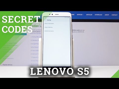 Secret Codes LENOVO S5 - Hidden Mode / Advanced Info