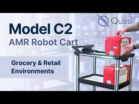 Model C2 AMR Robot Navigates Tight Aisles: Autonomous Delivery in a Liquor Store | Quasi Robotics