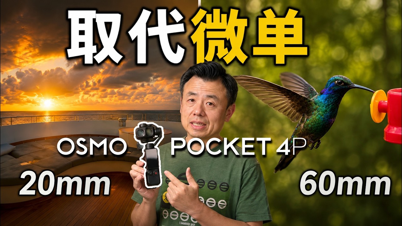 DJI Pocket 4P Telephoto + wide lens test｜4K HDR