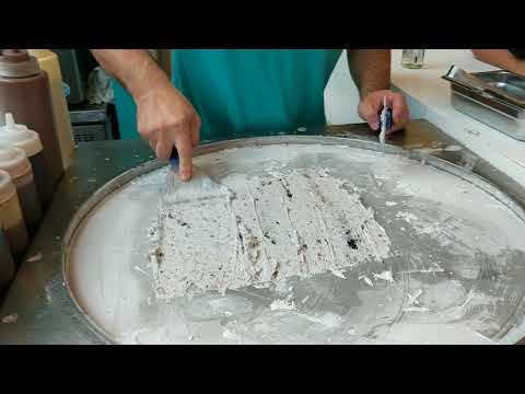 Getting Ice Cream Rolls in the HaZahav Mall, Rishon LeTsiyon, Israel