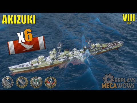 Akizuki RANKED 6 Kills & 148k Damage | World of Warships Gameplay